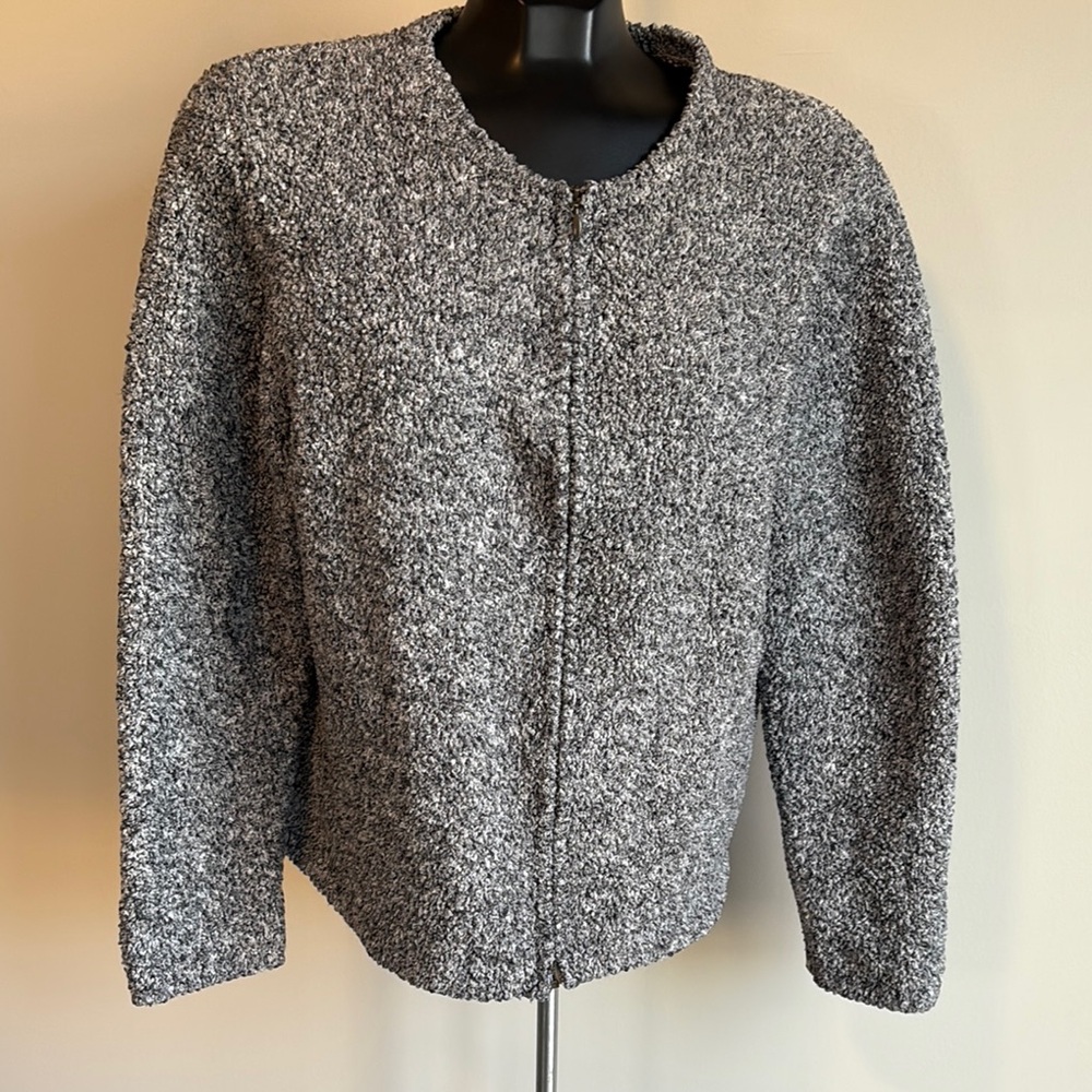 Christopher & Banks Black and White Cardigan Sweater